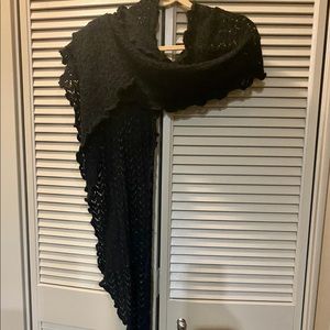 Cozy black warm scarf